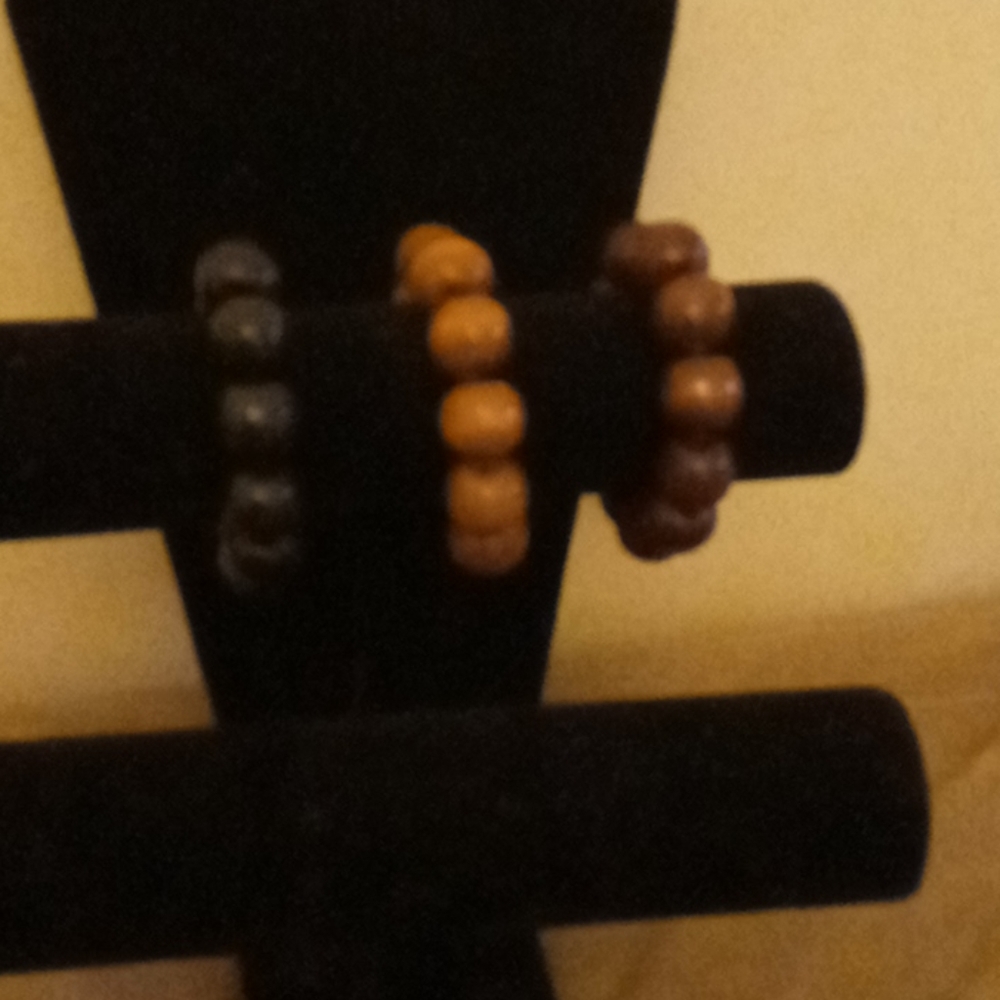 Dark Brown/ Black/ or Tan Wooden Bracelet